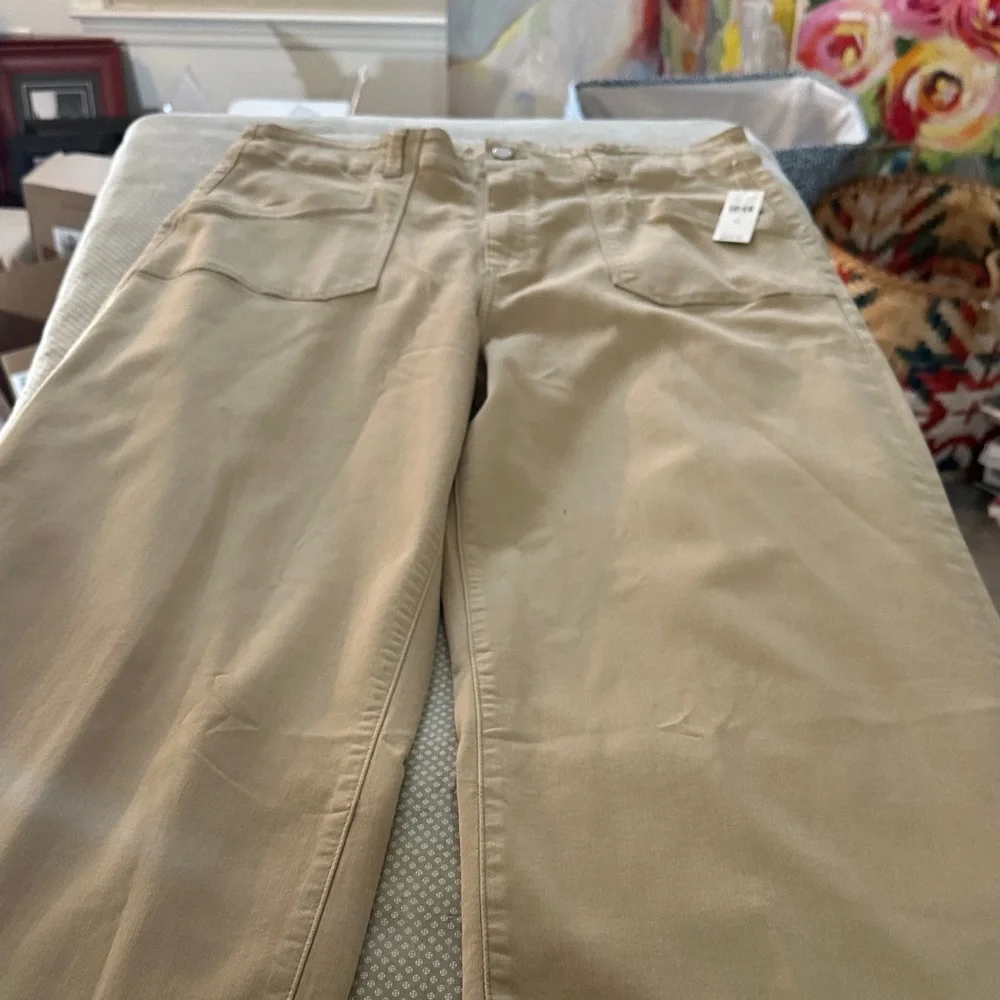 PAIGE Tan Utility Trousers - Picture 1 of 8